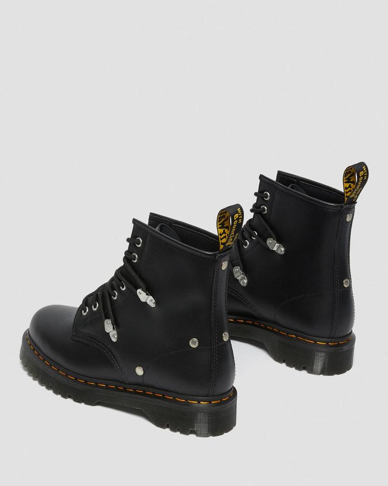 Dr Martens 1460 Bex Stud Lær Snørestøvletter Dame Svarte | Norge 620JPQ